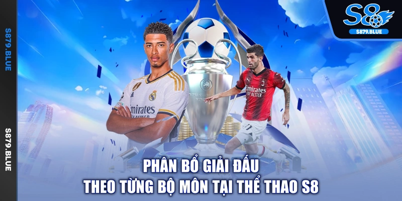 Phân bổ giải đấu theo từng bộ môn tại thể thao S8